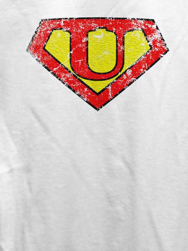 u-buchstabe-logo-vintage-damen-t-shirt weiss 4