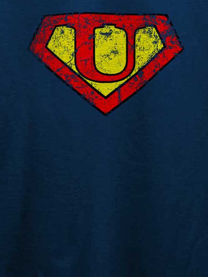 u-buchstabe-logo-vintage-t-shirt dunkelblau 4
