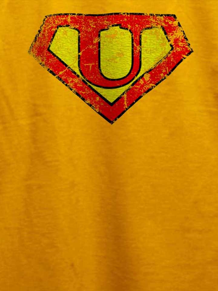 u-buchstabe-logo-vintage-t-shirt gelb 4