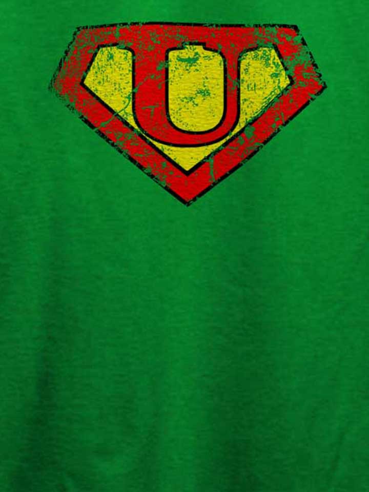 u-buchstabe-logo-vintage-t-shirt gruen 4