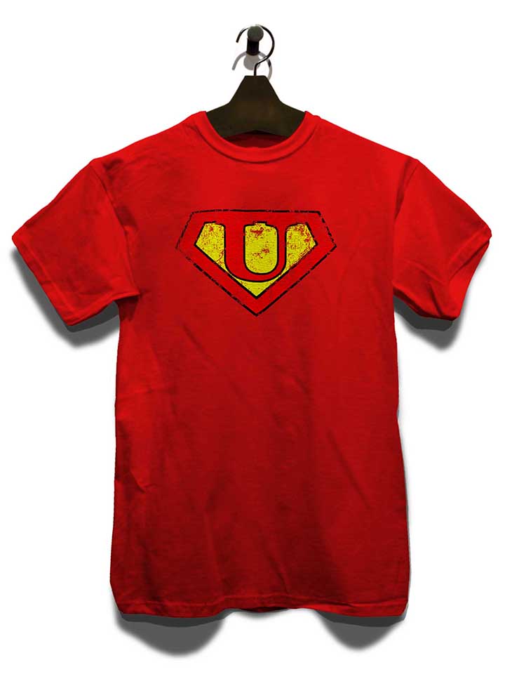 u-buchstabe-logo-vintage-t-shirt rot 3
