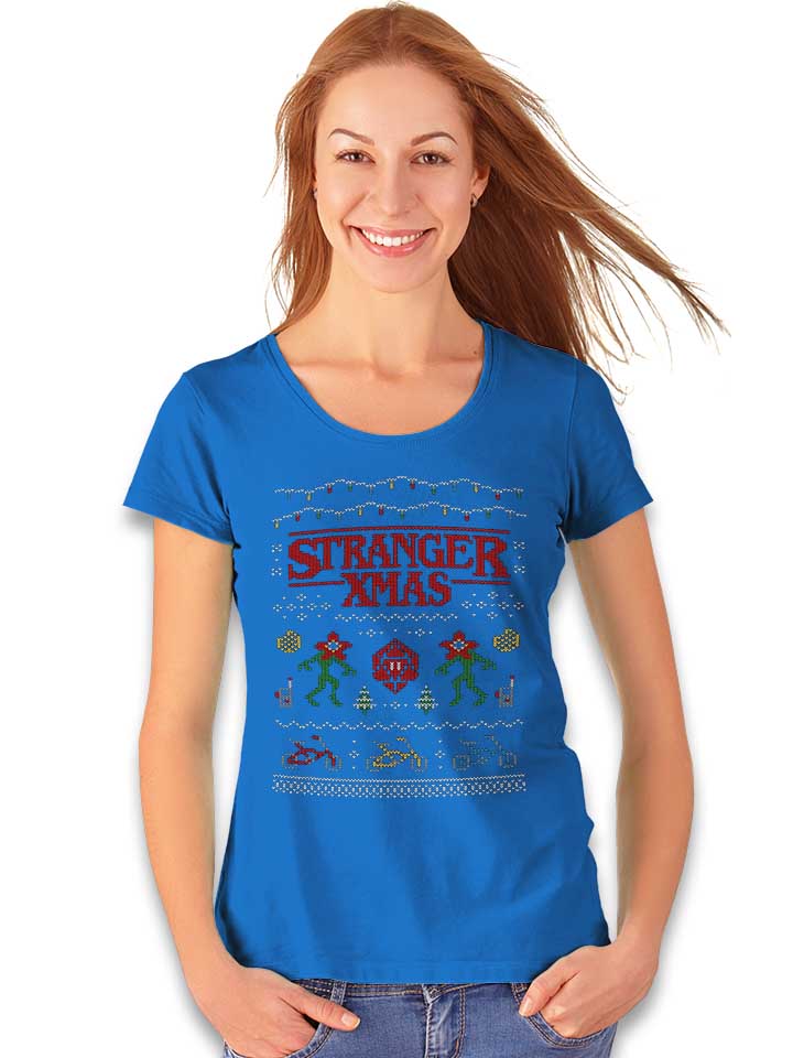 ugly-swaeter-stranger-xmas-damen-t-shirt royal 2