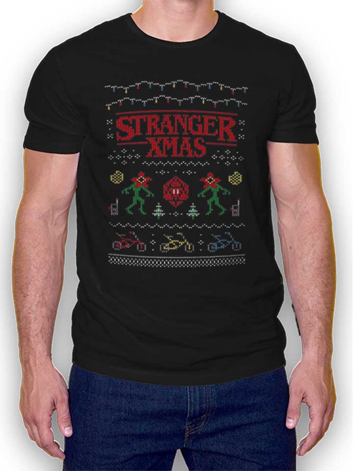 ugly-swaeter-stranger-xmas-t-shirt schwarz 1