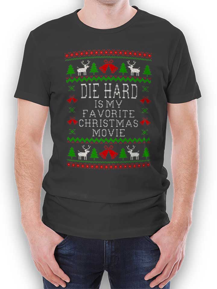 Ugly Sweater Die Hard Camiseta gris-oscuro L