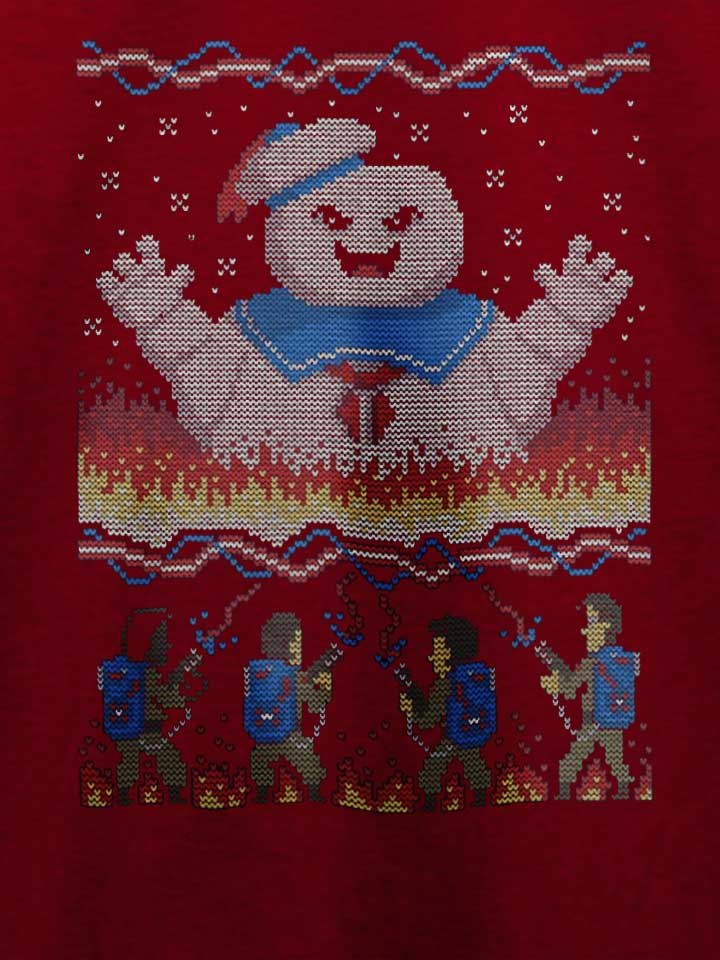 ugly-sweater-ghostbusters-t-shirt bordeaux 4
