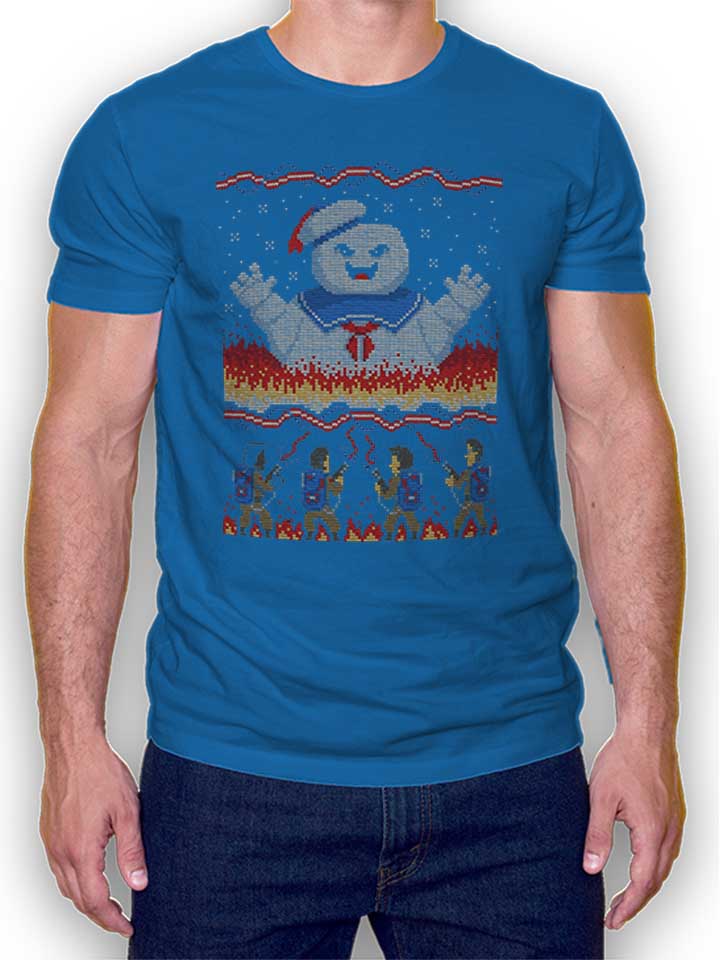 Ugly Sweater Ghostbusters T-Shirt royal-blue L