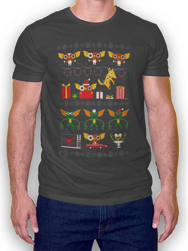 Ugly Sweater Gizmo Camiseta gris-oscuro L