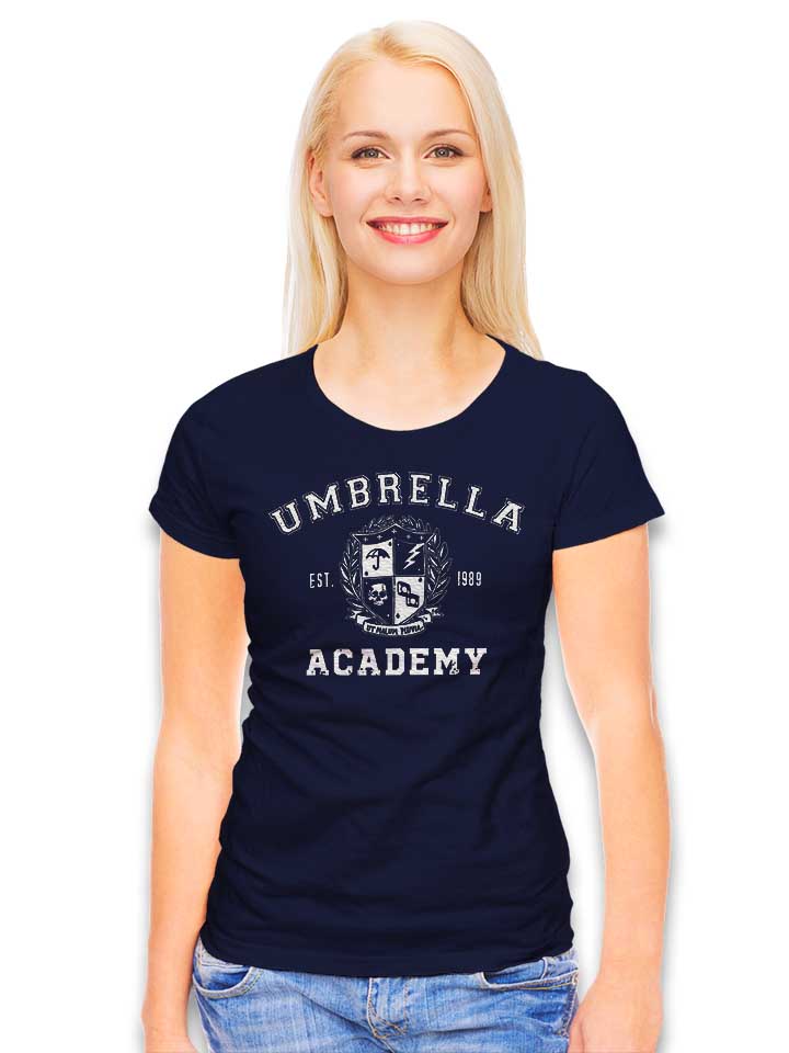 umbrella-academy-damen-t-shirt dunkelblau 2