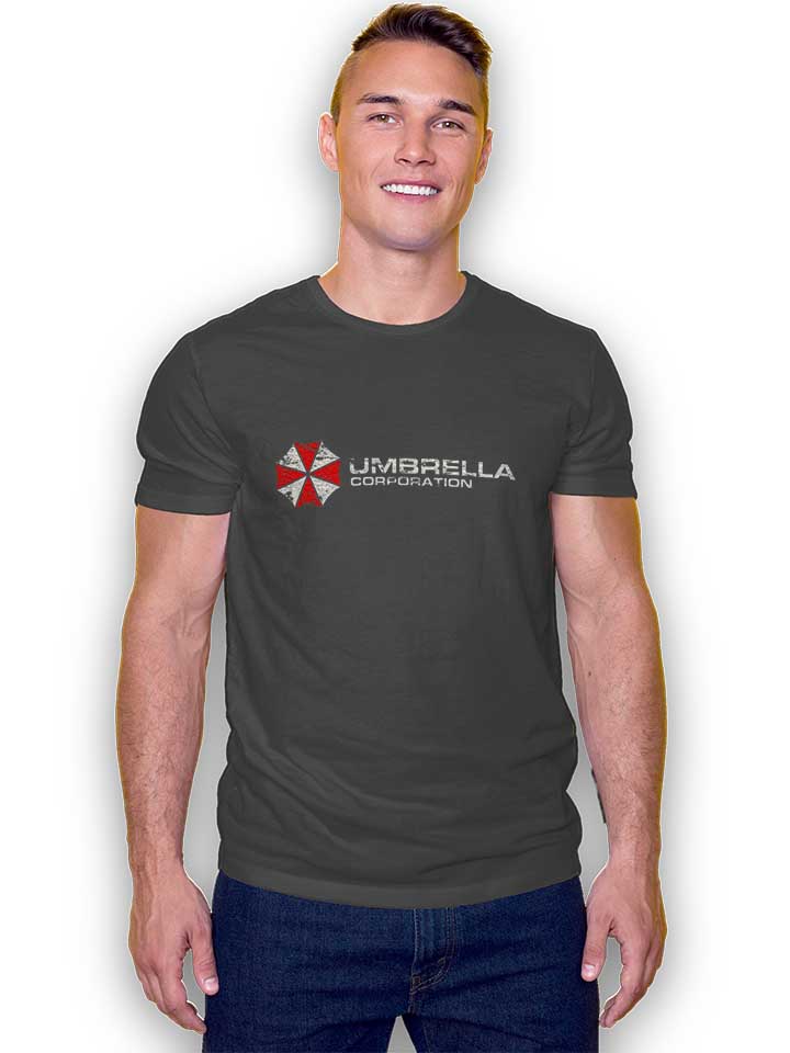 umbrella-corporation-vintage-t-shirt dunkelgrau 2