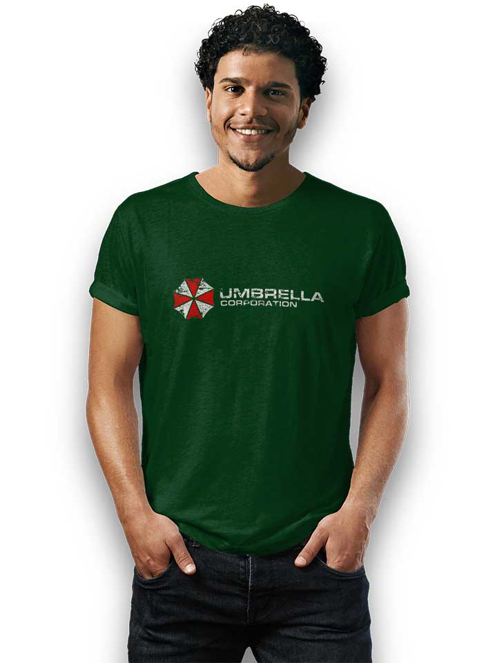 umbrella-corporation-vintage-t-shirt dunkelgruen 2
