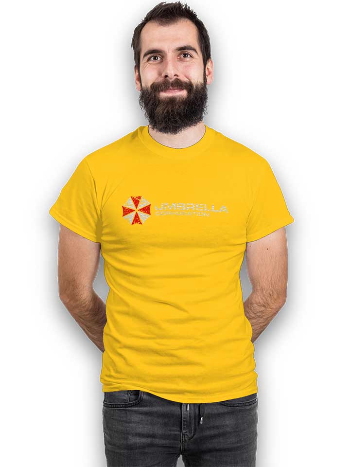 umbrella-corporation-vintage-t-shirt gelb 2