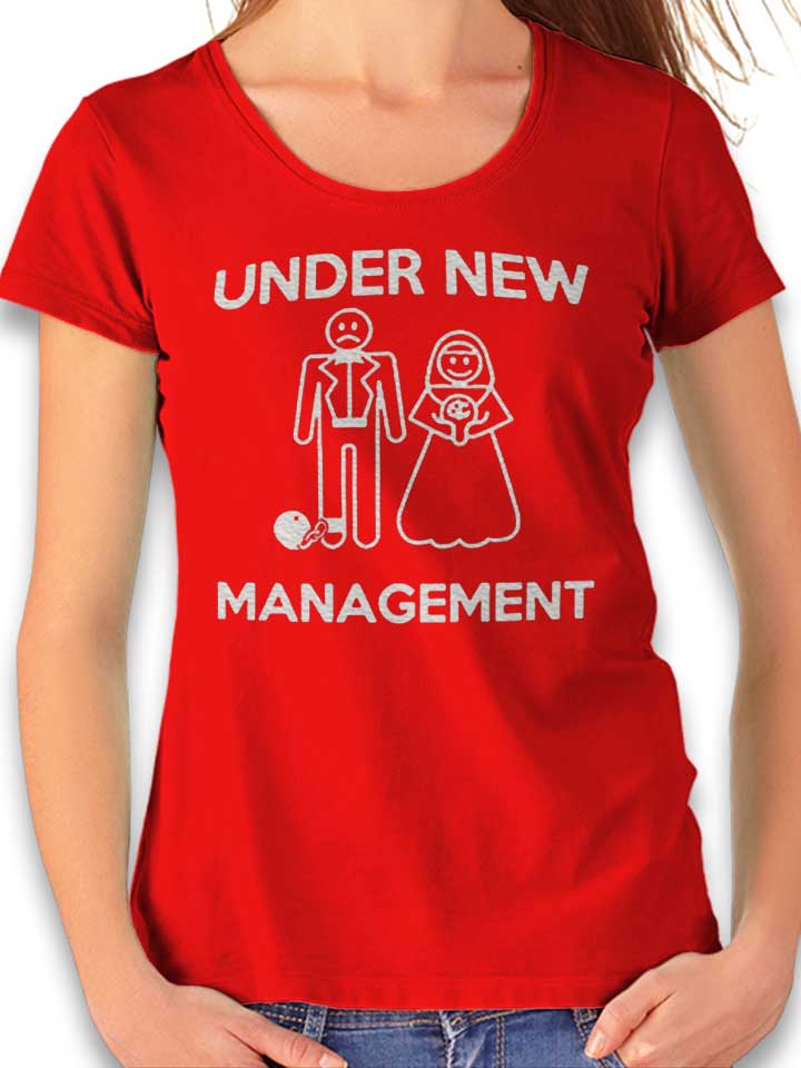 Under New Management Womens T-Shirt red L