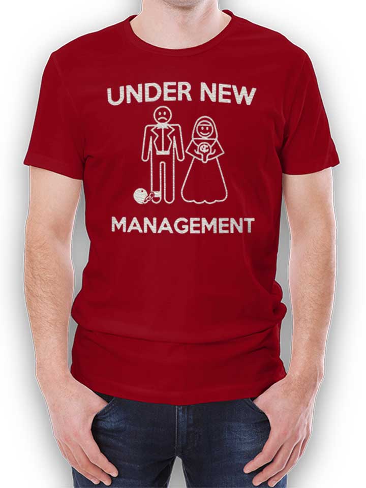 Under New Management T-Shirt maroon L