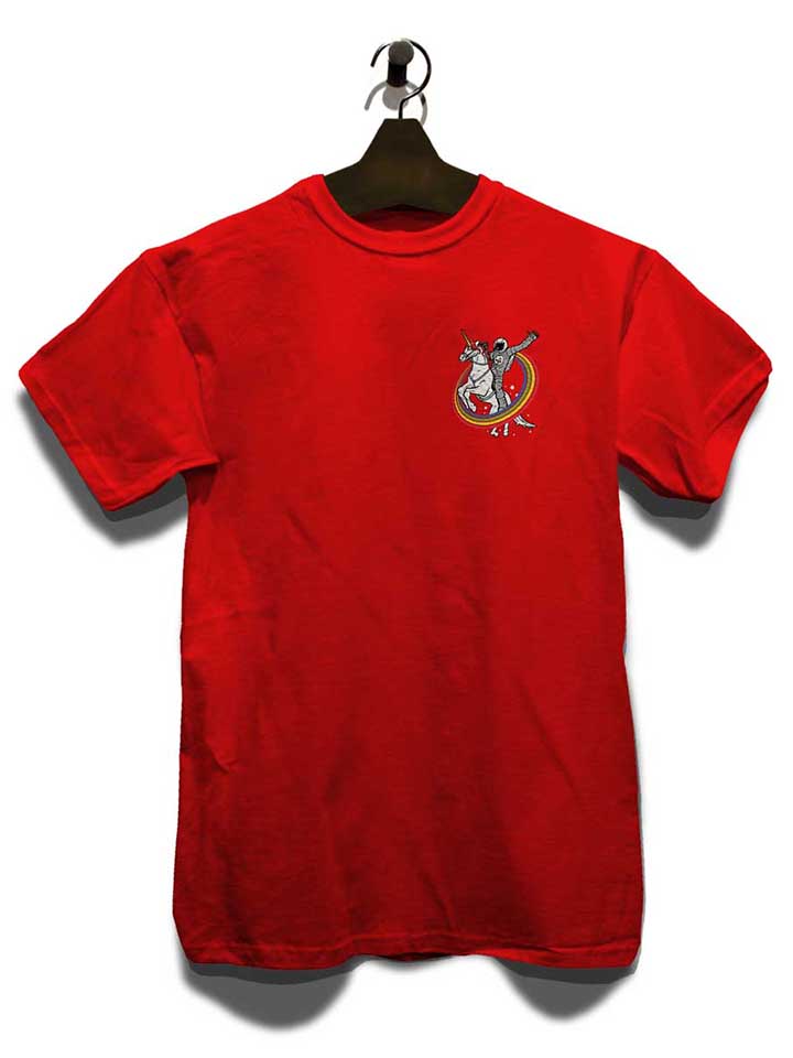 unicorn-astronaut-chest-print-t-shirt rot 3