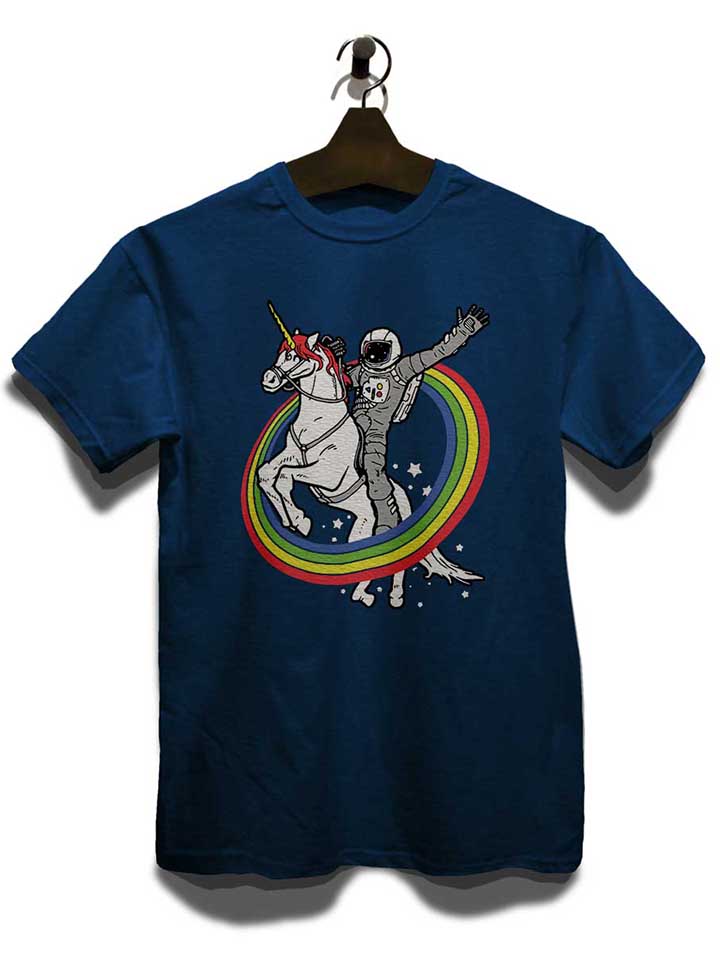 unicorn-astronaut-t-shirt dunkelblau 3