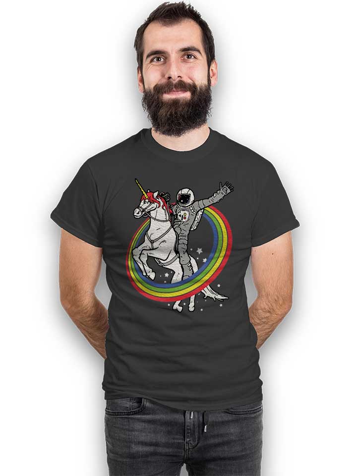 unicorn-astronaut-t-shirt dunkelgrau 2