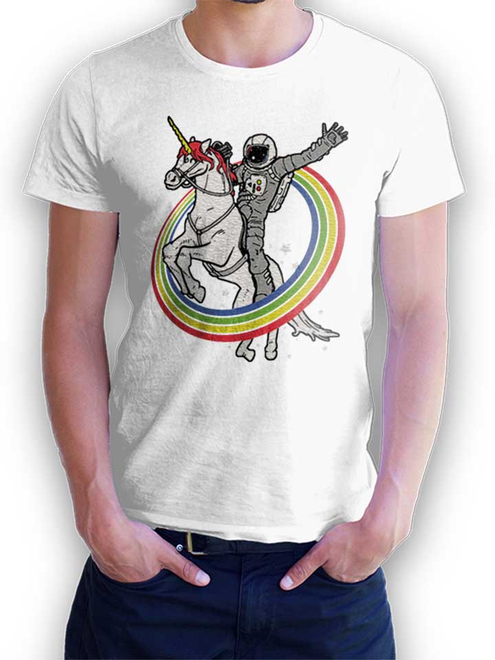 Unicorn Astronaut T-Shirt weiss L