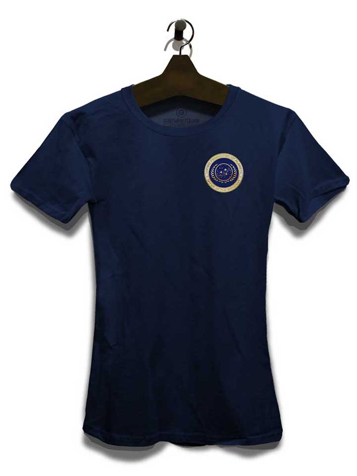 united-federation-of-planets-chest-print-damen-t-shirt dunkelblau 3