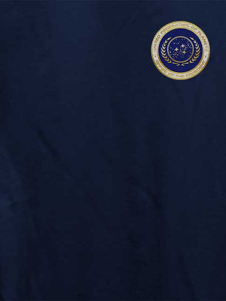 united-federation-of-planets-chest-print-damen-t-shirt dunkelblau 4
