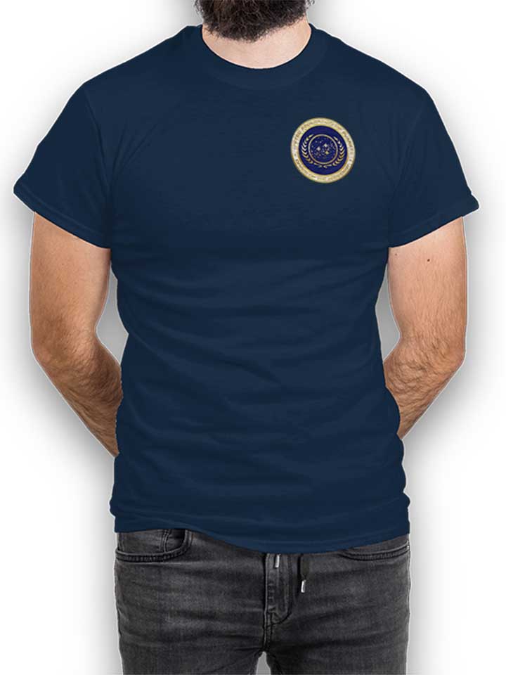 united-federation-of-planets-chest-print-t-shirt dunkelblau 1