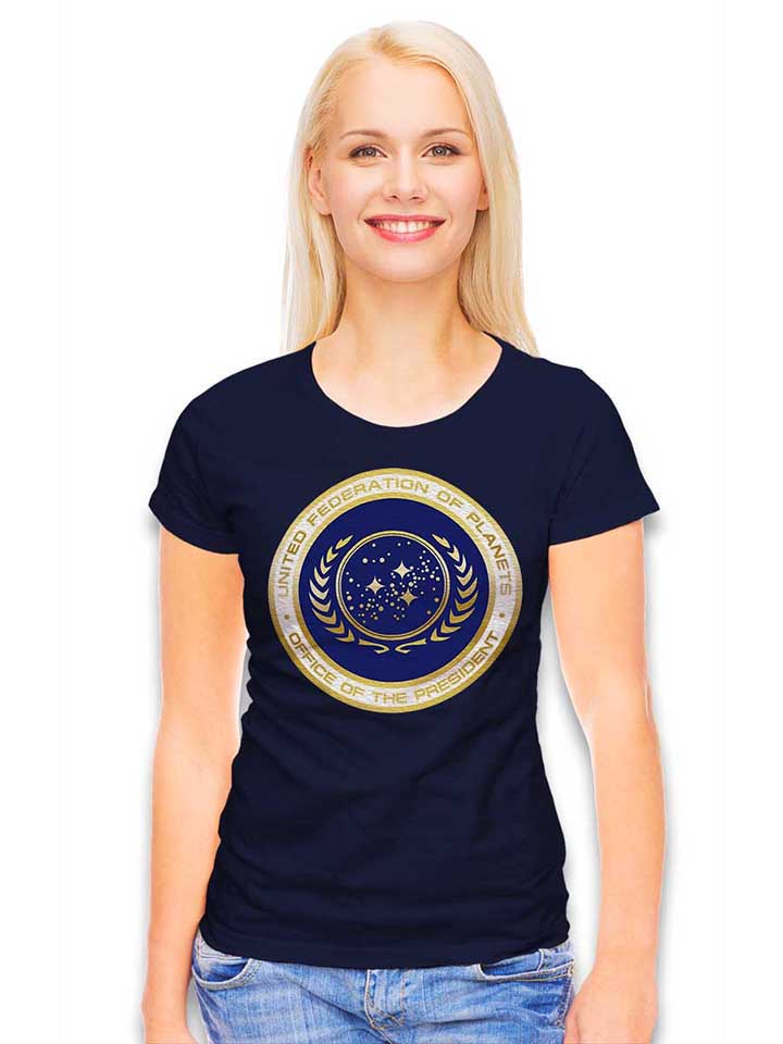 united-federation-of-planets-damen-t-shirt dunkelblau 2