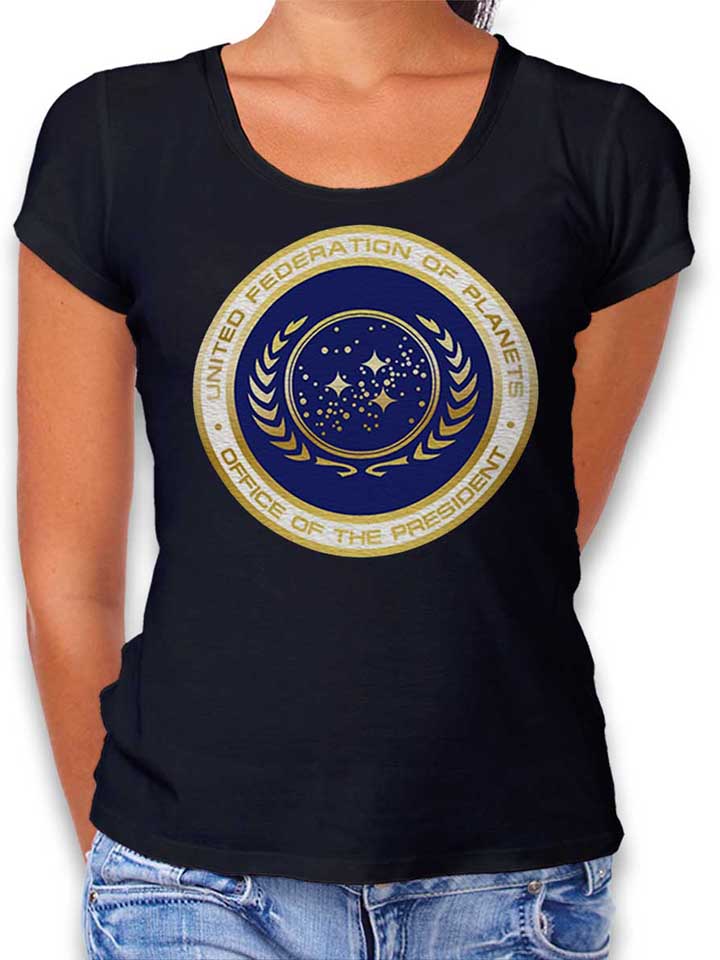 united-federation-of-planets-damen-t-shirt schwarz 1