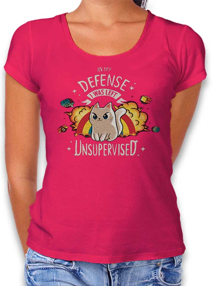 Unsupervised Cat Camiseta Mujer fucsia L