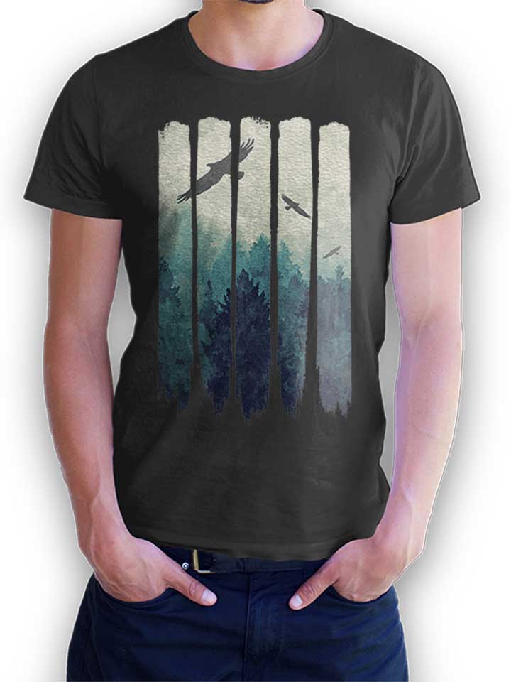 Up From Above Camiseta gris-oscuro L