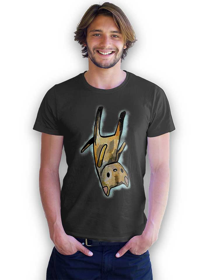 upside-down-cat-t-shirt dunkelgrau 2