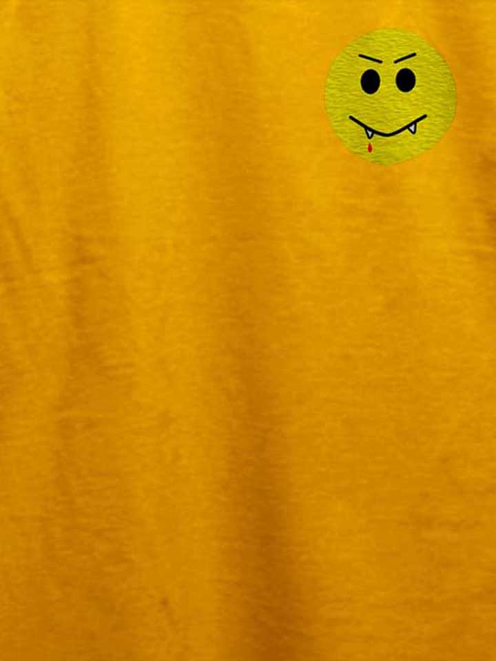 vampir-smiley-chest-print-t-shirt gelb 4
