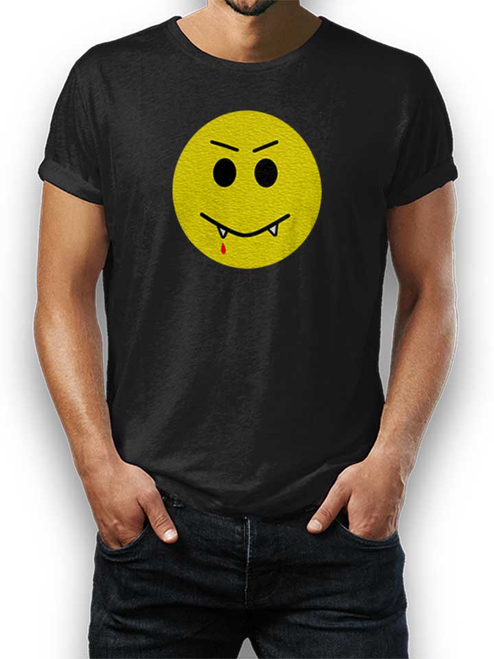 vampir-smiley-t-shirt schwarz 1