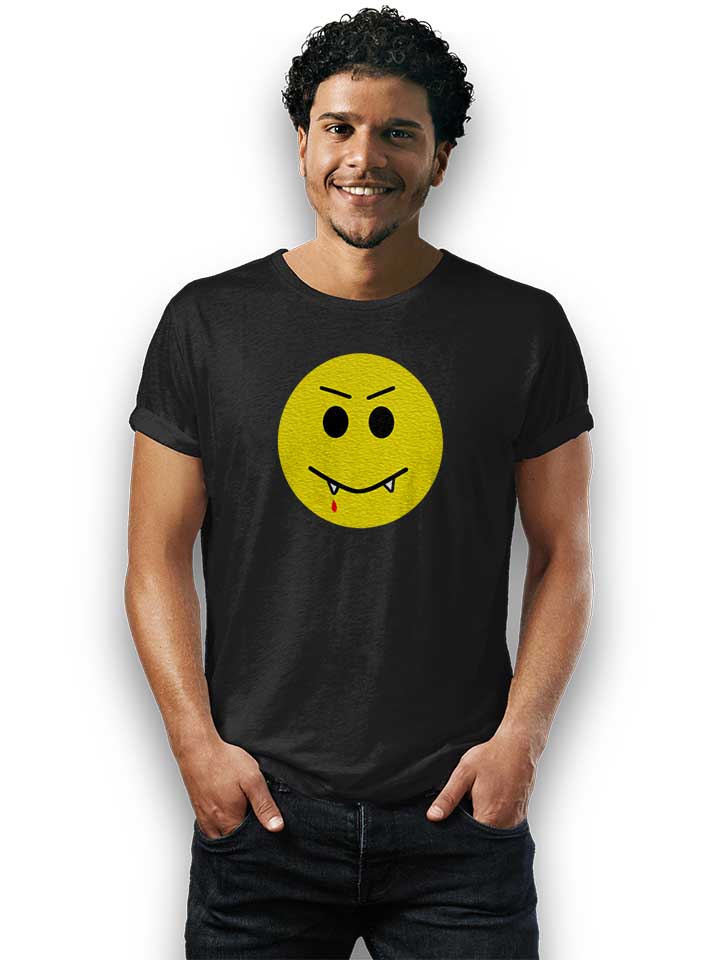 vampir-smiley-t-shirt schwarz 2