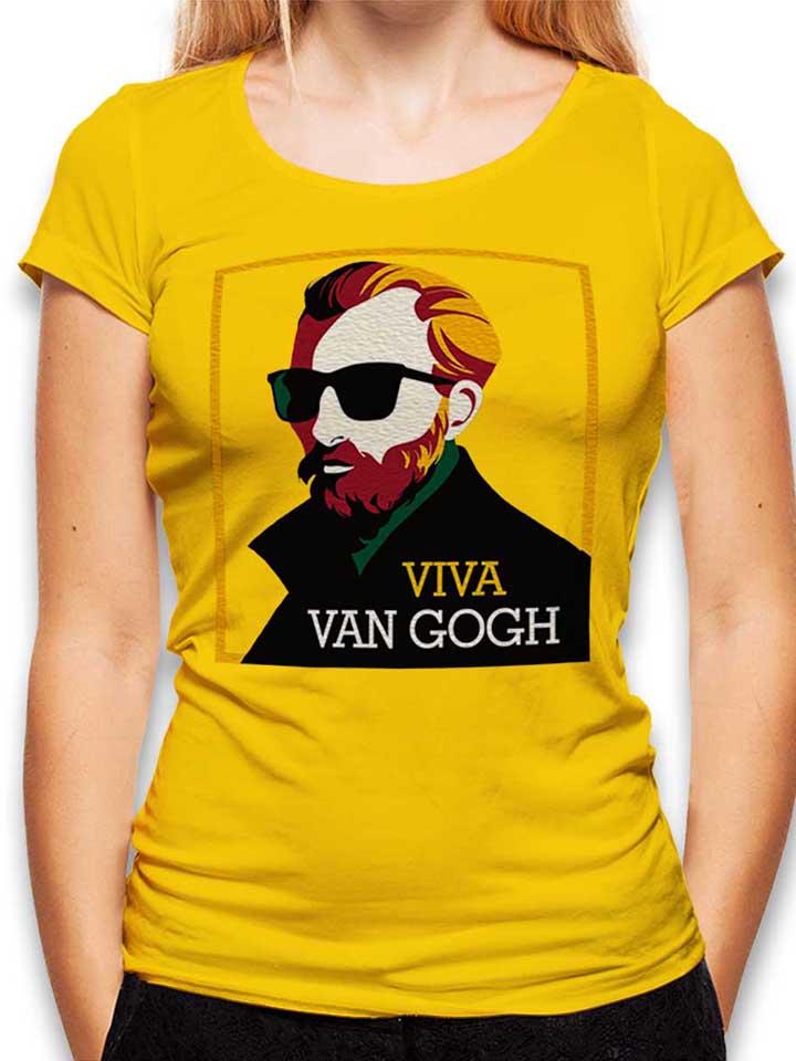 Van Gogh Hipster Womens T-Shirt yellow L
