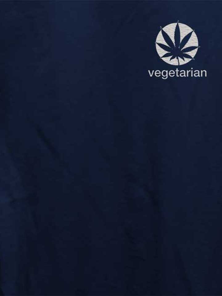 vegetarian-chest-print-damen-t-shirt dunkelblau 4