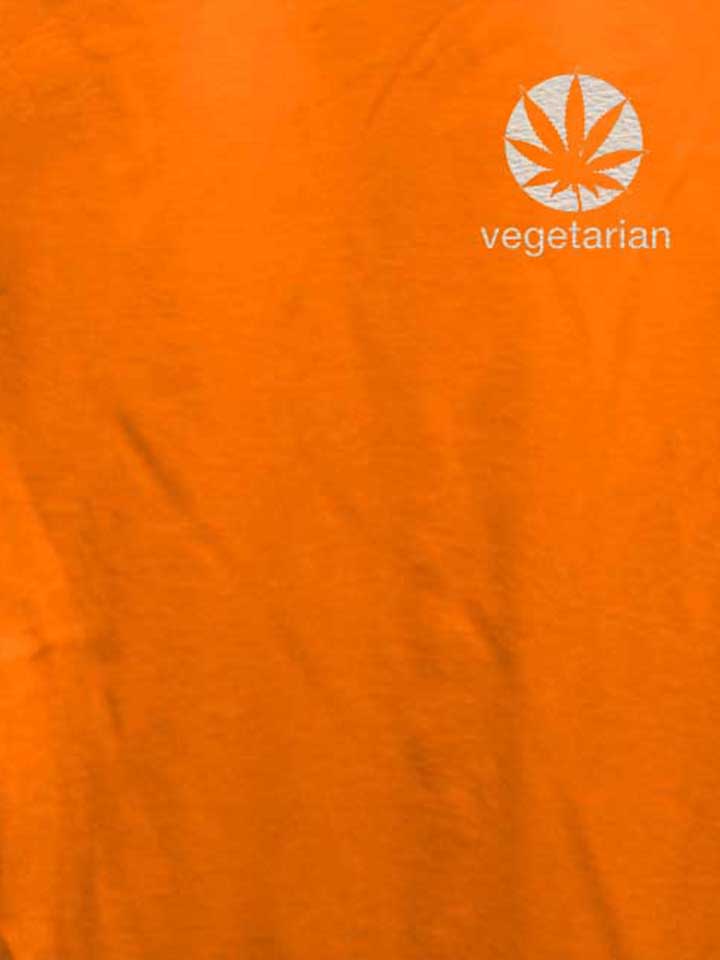 vegetarian-chest-print-damen-t-shirt orange 4