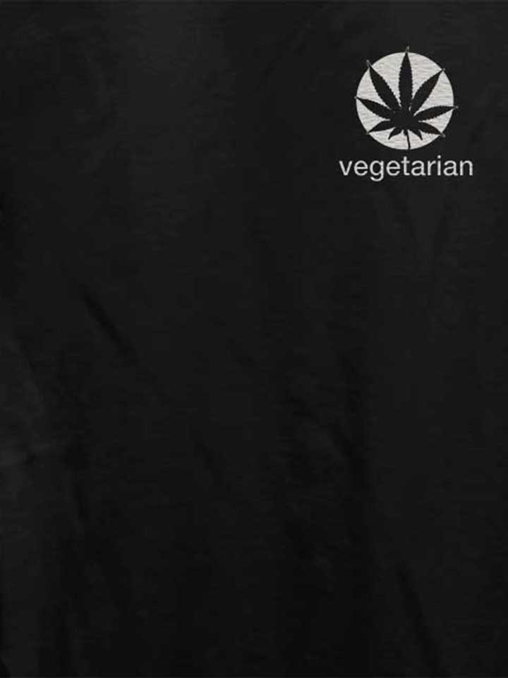vegetarian-chest-print-damen-t-shirt schwarz 4