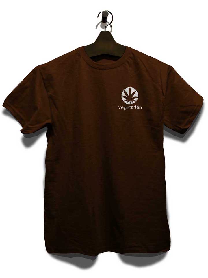 vegetarian-chest-print-t-shirt braun 3