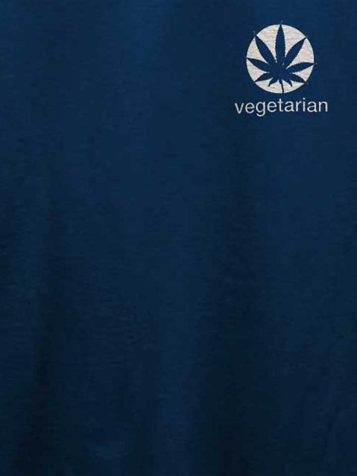vegetarian-chest-print-t-shirt dunkelblau 4