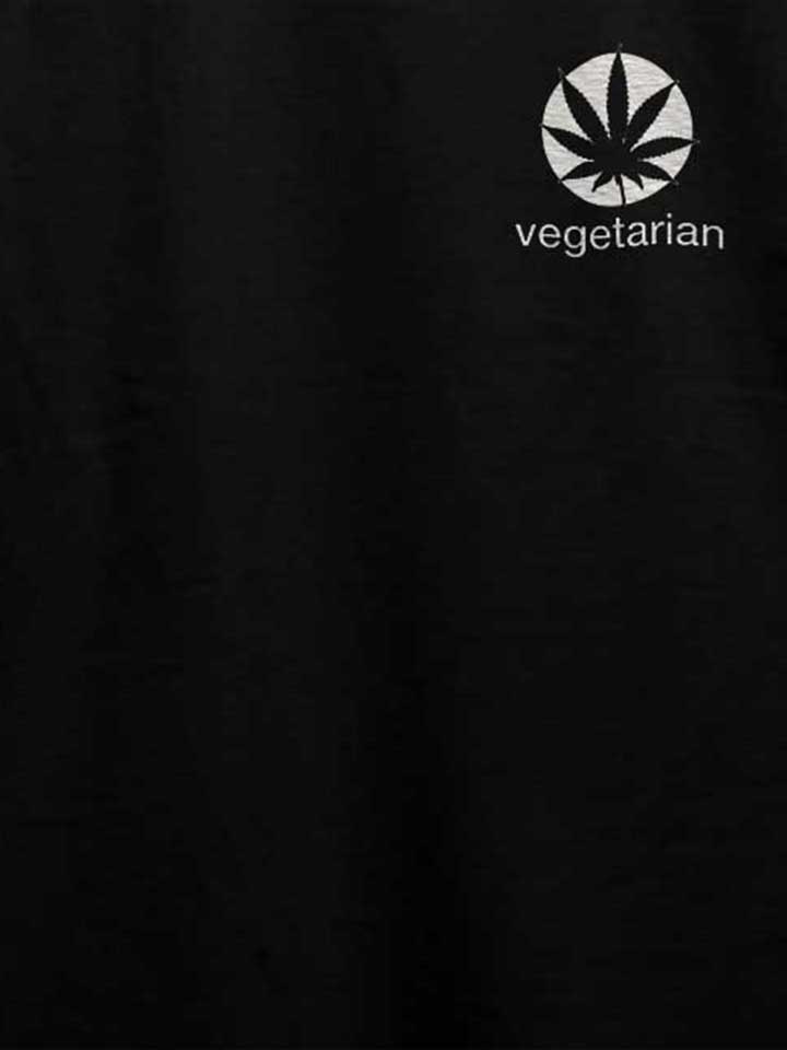 vegetarian-chest-print-t-shirt schwarz 4