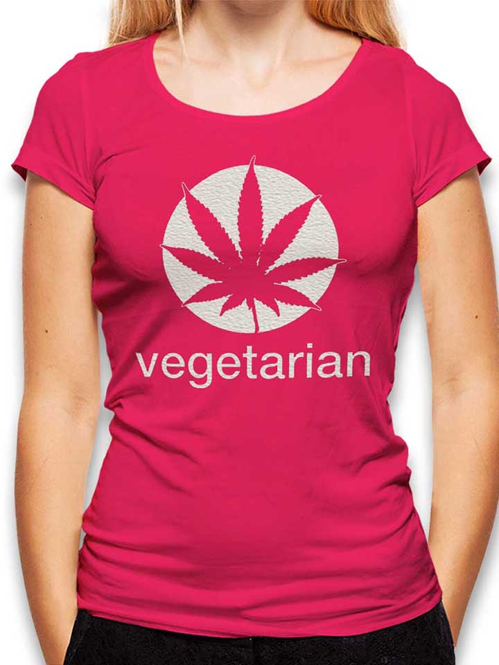 Vegetarian Womens T-Shirt fuchsia L
