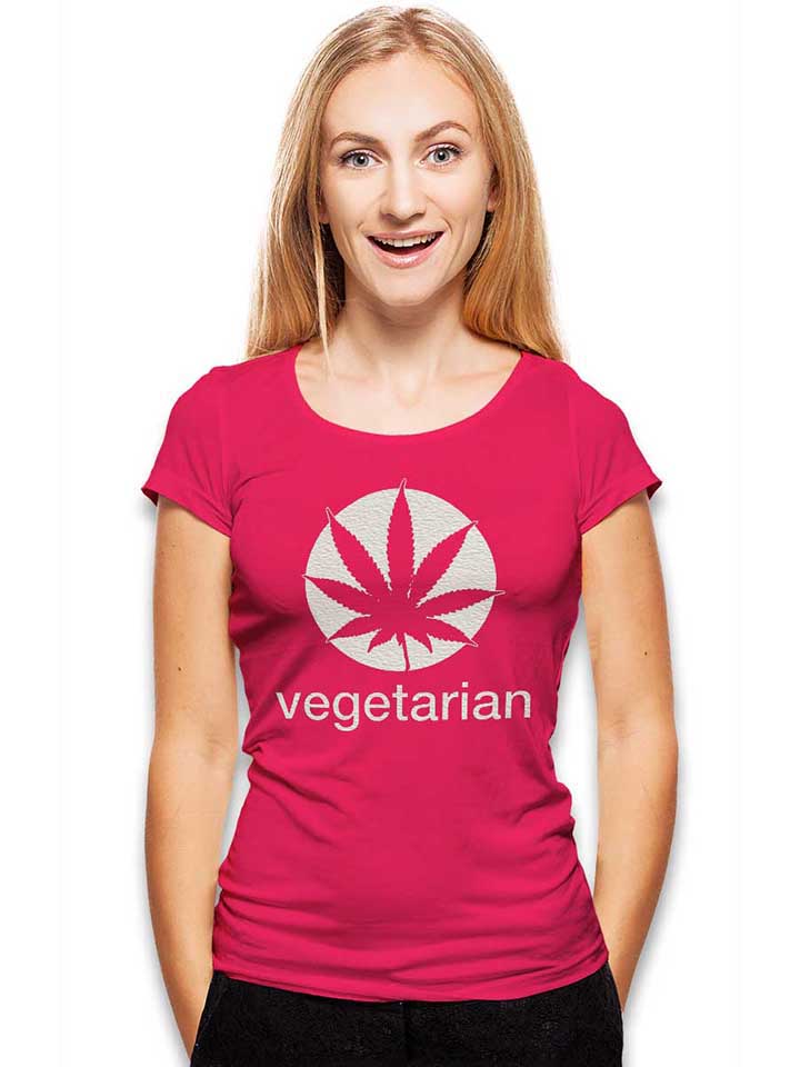 vegetarian-damen-t-shirt fuchsia 2