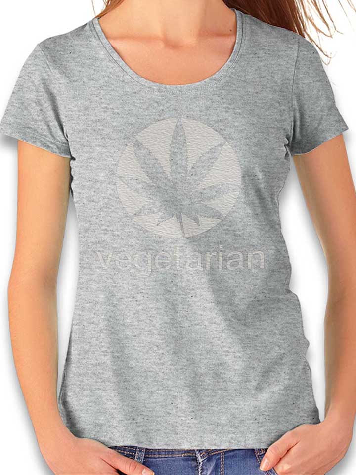 Vegetarian Womens T-Shirt heather-grey L