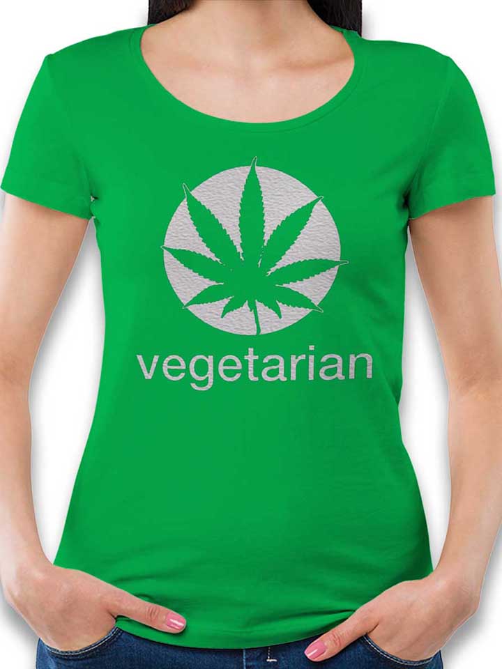 Vegetarian Damen T-Shirt gruen L