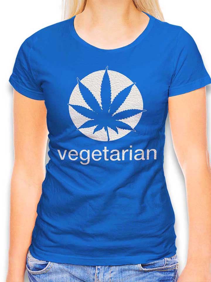 Vegetarian T-Shirt Femme bleu-roi L