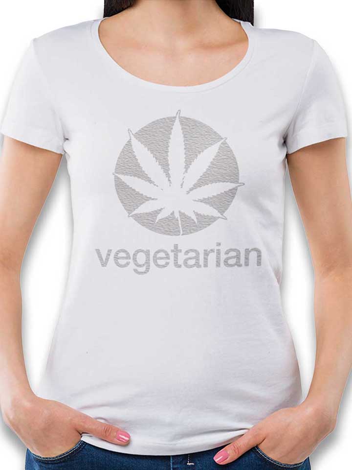 Vegetarian Damen T-Shirt weiss L