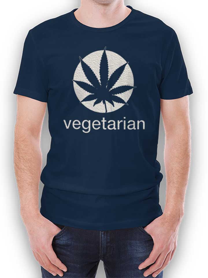 Vegetarian T-Shirt navy L