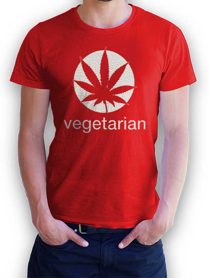 Vegetarian Camiseta rojo L