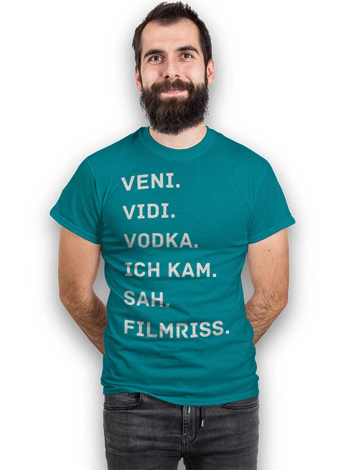 veni-vidi-vodka-ich-kam-sah-filmriss-t-shirt tuerkis 2