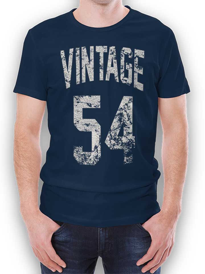 Vintage 1954 Camiseta azul-marino L