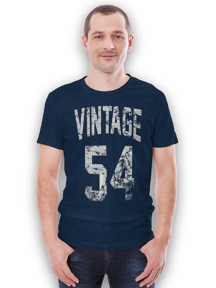 vintage-1954-t-shirt dunkelblau 2